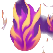 purple flame sticker