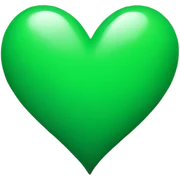 Green heart sticker