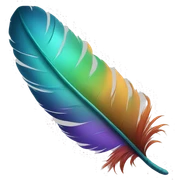 Feather sticker