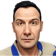 realistic male portrait with black hair sticker