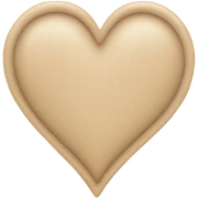 Beige heart  sticker