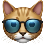 Cat with sunglasses sticker
