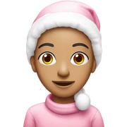 Pink and white Christmas  sticker