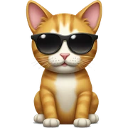 Cat with sunglasses sticker