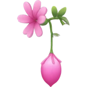 pink hanging flower sticker