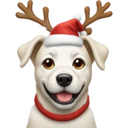 Christmas dog sticker