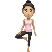 asian yoga girl light pink clothes  sticker