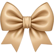 Beige bow sticker