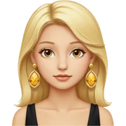 A rich girl wearing earrings blonde sticker