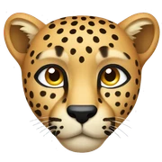 Cheetah head icon sticker