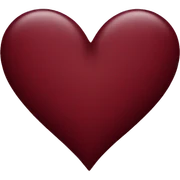 burgundy heart sticker