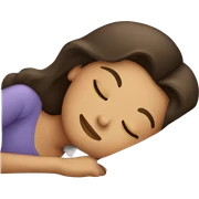 A brunette sleeping sticker