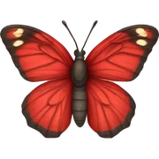 mariposa roja sticker