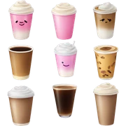 Girly coffee Drinks  sticker