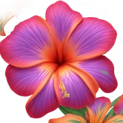 tropical flower sticker