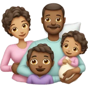 mom dad and newborn sticker