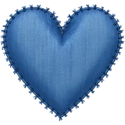 Denim heart  sticker