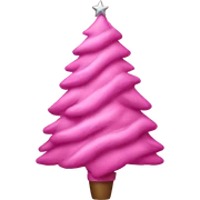 pink christmas tree sticker