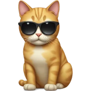 Cat with sunglasses sticker