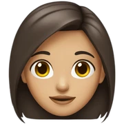 brunette girl sticker