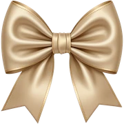 Beige bow sticker