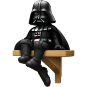 Darth Vader swinging legs on a shelf  sticker