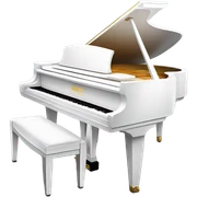 White piano sticker