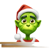 Grinch on the shelf sticker
