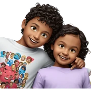 boys sharing a happy moment sticker