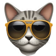 Cat with sunglasses sticker