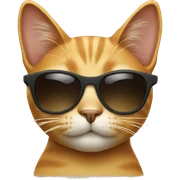 Cat with sunglasses sticker