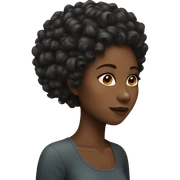 Black girl with curly hair sticker