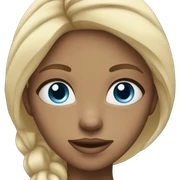 Blue-eyed girl with blond hair wellness  sticker