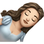 sleeping beauty brunette white girl sticker