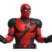 masked hero in sleek suit sticker