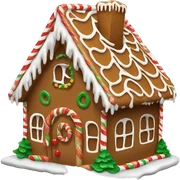christmas gingerbread house sticker