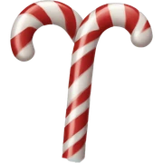 Candy cane sticker
