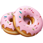two donuts with light pink icing sticker