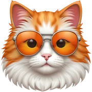 Cat with sunglasses sticker