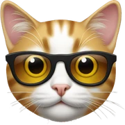 Cat with sunglasses sticker