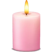 light pink candle sticker
