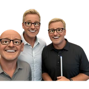 happy boys in collared shirts sticker