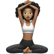 Girl with black hair in a yoga position  sticker