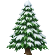 Christmas tree with snow  sticker