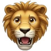 scared lion face sticker