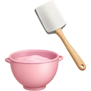 light pink spatula with mixing bowl sticker