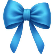 Blue bow  sticker
