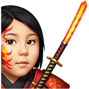 Fire-Wielding Samurai sticker