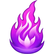 purple fire sticker