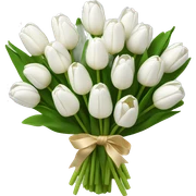 white tulip bouquet  sticker